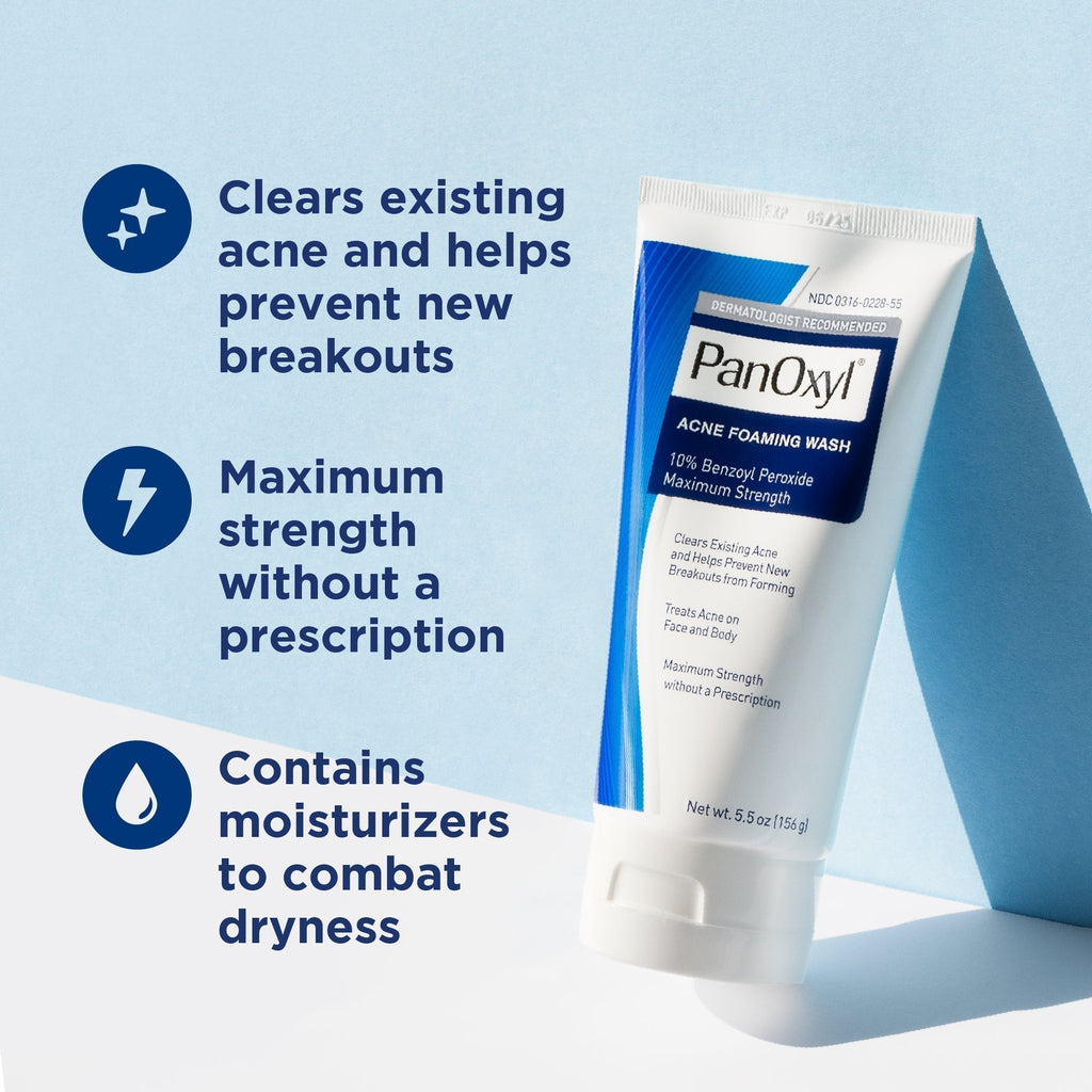 Panoxyl acne foaming wash benzoyl peroxide 10%