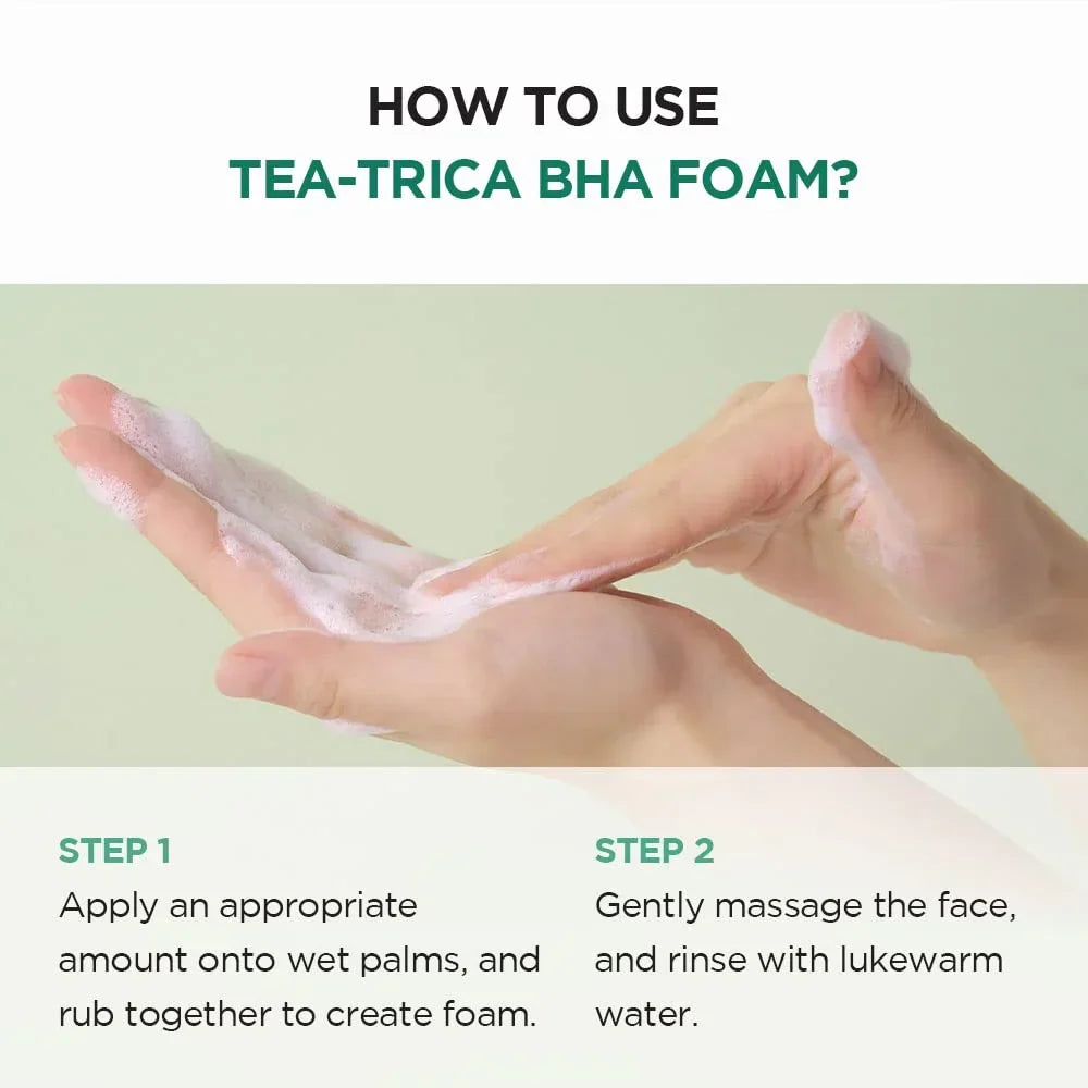 CENTELLA Tea-Trica BHA Foam – Purify, Calm & Control