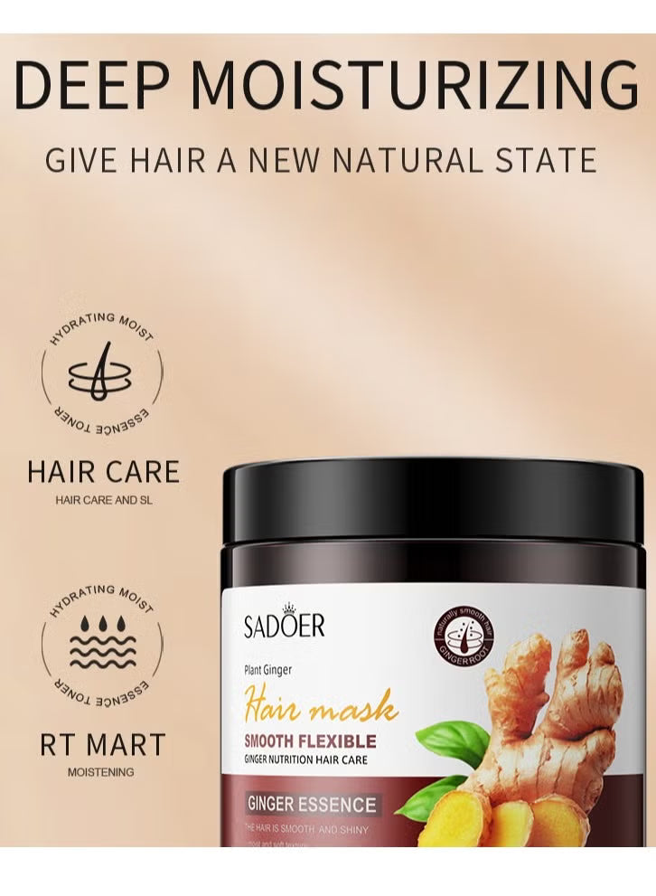 SADOER Ginger Nutrition Hair Mask | Deep Repair & Hair Growth Treatment for Strong, Healthy Hair