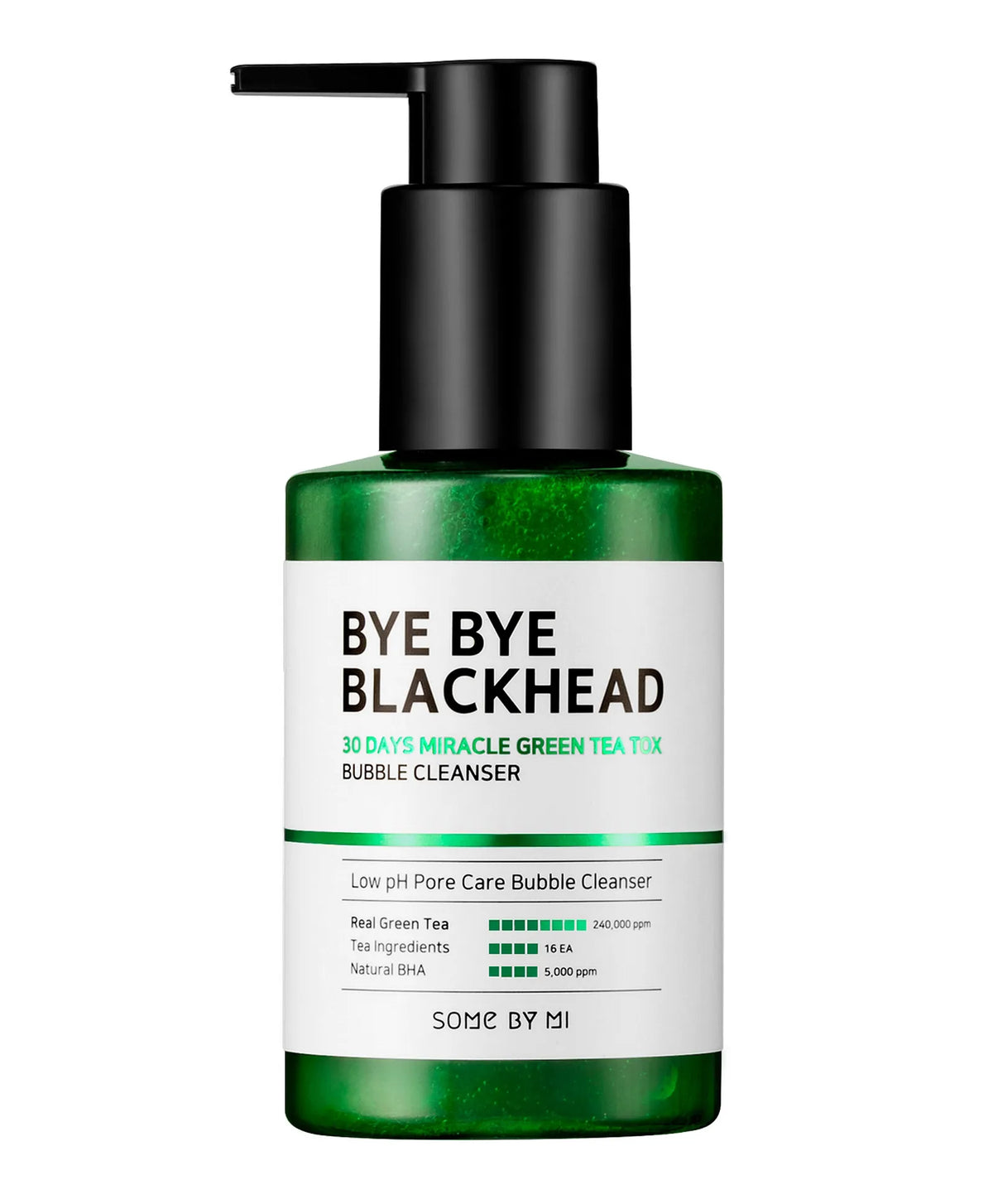 SOME BY MI Bye Bye Blackhead 30 Days Miracle Green Tea Tox Bubble Cleanser – Purify, Detox & Refresh