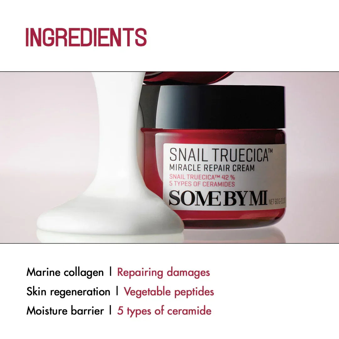 SOME BY MI Snail Truecica Miracle Repair Cream – Restore, Soothe & Strengthen