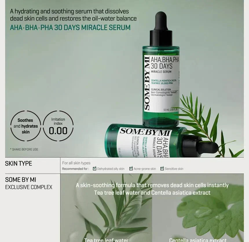 SOME BY MI AHA BHA PHA 30 Days Miracle Serum – Clear, Smooth & Balanced Skin